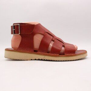 Fracap Italian Leather Orangey Tan Vibram Sandals Women's Size EU 38 Sandal